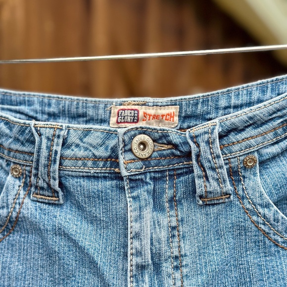 Vintage  Faded Glory Stretch lightweight denim Shorts - 16 - made in Hong Kong - Picture 3 of 3